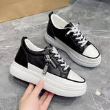 Breakj Spring And Summer New Small 100 Shoes Fashion Zipper Thick Bottom Tie Lady Casual