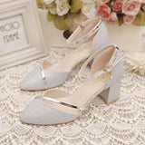 Breakj The Spring Of 2025, The Clasp-Butled Sandals Women's Korean Version Of The Coarse Heel High Heel High-Heeled Shoes In The Daily Female Design