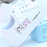 Women's Sneakers Leather Shoes Spring Trend Casual Flats Sneakers Female Fashion Comfort White Vulcanized Platform Shoes
