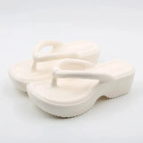 2023 Fashion Platform Flip Flops Women Summer Beach Non Slip Wedge Slippers Woman Home Eva Soft Sole Slides