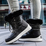 Plush Waterproof Snow Boots for Women Winter 2023 Chunky Platform Fur Ankle Boots Woman Non Slip Warm Cotton Padded