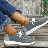 New Women Shoes Sneakers Knitted Mesh Dude Flats Large Size Ladies Slip on Mujer Zapatill Casual Summer Female