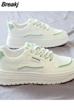 Platform Running Sneakers Women Tennis shoes Woman Walking Chunky Sneakers white Casual Slip on Vulcanized