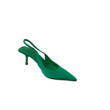2024 New Pointed And Stiletto Single Shoes, Empty Baotou Sandals, High-Heeled Shoes, Green Women's