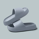 Summer Thick Platform Slippers Women 2024 New Non Slip Soft Cloud Slides Woman Unisex Thick-Sole Beach Flip Flops