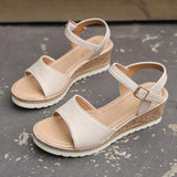 Wedge Sandals for Women Summer 2023 Buckle Strap Platform Sandles Woman Thick Sole Non Slip Casual Sandalias