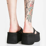 Brand New Gothic Style Vampire Cosplay Platform Wedges Woman Shoes Sandals 2023 Summer Women Shoes Slipper