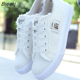 Hot New 2021 Spring Summer Women Canvas Shoes flat sneakers women casual shoes low upper lace up white shoes