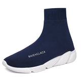 Unisex Socks Shoes Breathable High-top Running Shoes Men's Casual Sneakers Mesh Stretch Fabric Slip-On Ladies Sports