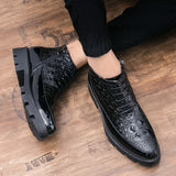 Classic Men Boots lace up High Quality Leather Men Dress Shoes fashion Outdoor Autumn Man Moccasins Men Ankle