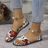 Breakj Flat-Bottomed Pearl Fish Mouth Comfortable Large-Size Lazy Beach Sandals Woman In Summer