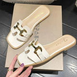 Spring Summer Women Mules Shoes Brand Slippers Fashion Round Toe Bowknot Baotou Straw Plaited Article Fisherman