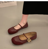 Leather Retro Round Head Metal Buckle Love Shoes Girl Spring 2024 Korean Version Of The New Ugly Cute Mori Shoes