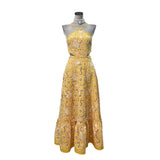 Purely Want Summer Babes Small Embroidery Shackles Tying Back Long Dress