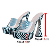 Woman Mules Shoes Sandals 2023 Summer Female Pump Slip-On Dropship Super High Heel Sexy Elegant Woman Mules