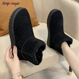 Snow Boots Fur Ladies Boots Tube Thickened Cotton Warm Fur Shoes Student Women Winter Short Boots Cotton shoes women