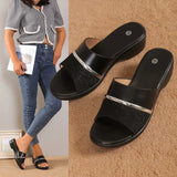 Breakj Thick-Bottomed Toe Slippere Female Slope And Cold
