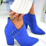 Fashion Women Shoes Ankle Sexy Boots Short Boots High-heel Fashion Pointed Europe Shoes Woman Plus