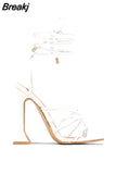 New Summer Fashion High Heels Women Lacing Sexy Woman Pumps Gladiator Sandals Wedding Party Shoes on Heels Zapatillas