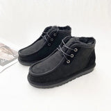New Style Sheepskin Wool One-piece Snow Boots Men Winter Warm Winter Non-slip Leather Wool Winter