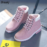 Winter Boots Women Martern Boots Platform Ladies Ankle Booties Comfortable Woman Shoes Casual Female Mid Calf
