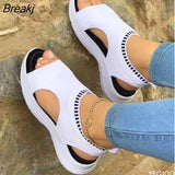 Women's Sandals Summer Wedges Footwear Platform Sandals Women Female Comfort Slip on Peep Toe Ladies Sandals Zapatillas