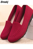 Shoes Women's Summer Mesh Breathable Flat Shoes Ladies Comfort Light Sneaker Socks Women Slip on Loafers Zapatillas