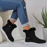 Boots 2023 Snow Boots New Winter Korean Version Thickened Solid Color Short Boots Plush Warm Flat