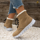 And Winter 2023 New Women's Shoes High-Top Leisure Thick-Soled Velvet Warm Snow Boots Flat-Soled Short