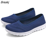 Shoes Woman Mesh Sneakers Slip On Women Flats Loafers Casual Breath Walking Shoes Female Fashion Tenis