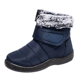 Women's Waterproof Winter Boots Non Slip Thick Plush Snow Boots for Women 2023 New Rabbit Fur Warm Cotton Padded Shoes Plus