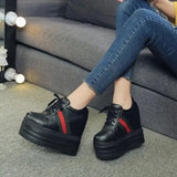 spring new simple comfortable flat single shoes within increased fashion casual shoes Korean muffin bottom women's
