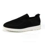 Knitting Flats Shoes for Women 2023 Autumn Comfortable Slip On Casual Shoes Woman Breathable Soft Sole Tennis