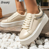 Sneakers Spring and Autumn New Lace Up Wedge Platform Shoes 2022 Ladies Outdoor Fashion Air Cushion Casual Running