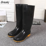 Men Rain Boots Workplace Kitchen Waterproof Anti-skip Anti-oil Labor Shoes Male Rainy Car Washing Men's Shoes