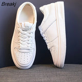 Sneakers Women Genuine Leather Shoes Casual Woman White Shoes Cow Leather Ladies Sneakers Thick Sole