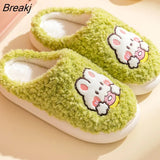 Autumn Warm Fluffy Slippers for Women 2023 Indoor House Shoes Cute Couple Plush Soft Furry Floor Slides Zapatillas