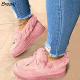 Women Boots 2023 New Winter Ankle Boots Suede Leather Snow Boots Plush Natural Fur Warm Slip-on Ladies Shoes Flats Plus Size