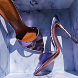 Horsehair Slippers Women Shoes Super-high Heel Stiletto Sandals Party Runway Pointed Peep Toe Women's Sandals Big Size