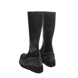 Breakj 43 Gothic Style Thick Bottom Boots Motorcycle Knight Boots But Knee Big Head Show Thin Tall Boots