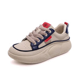 Mujer 2024 Women Vulcanized Shoes Platform Casual Sneakers Fashion Lace Up Outdoor Sport Running Comfortable