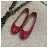 Brand Flats Ballet Women Shoes Classic Round Toe Flat Ballerina Female Bow Casual Slip On Loafer Soft Moccasin Fashion