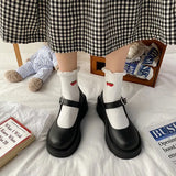 Women's Shoes Platform Autumn Oxfords Female Footwear Clogs Fall Retro Leather Dress Summer Fabric Mary Janes Basic Rome