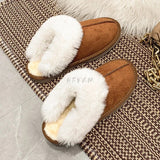 Designer Women's Slippers Winter Plush Warm Shoes Unisex Indoor Outdoor Flip Flops Casual Shoes Zapatos De Mujer