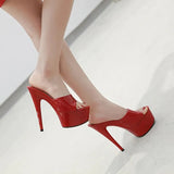 Color Woman Wedding Shoes Sandals 2023Nightclub Sexy High-heeled 15cm Shoes Slippers Heels Waterproof Sandal Summer