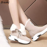 Winter Shoes for Women 2023 Women's Boots Non-slip Waterproof Snow Boots Women Thick Plush Zipper Warm Women's Ankle