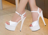 Pipe Dance Women Shoes 2023 New 15cm High-heeled Sexy Fish Mouth with T-Taiwan Catwalk Models Show Car Show Female