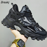 Shoes Luxury Sneakers Men's Harajuku Chunky Sneakers Autumn Black Running Footwear Male High Fashion Zapatos