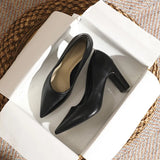 Style Pumps Pointed Black High Heels for Women 5cm 7cm 9cm Versatile Commuting Single Shoes Fashion Heels Women