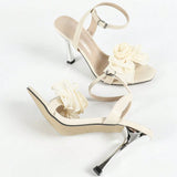 Breakj Supply Ms. Three-Dimensional Phantom Butterfly Mirror Snake Pattern Pink Ultra-High Heel High Heel